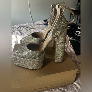 Steve Madden Gold Bling Heels
